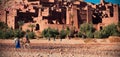 Kasbah Ait Ben Haddou in the Atlas Mountains of Morocco. UNESCO World Heritage Site since 1987. Several films have been Royalty Free Stock Photo