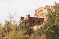 Kasbah in Ait Ben Haddou ksar in Ouarzazate, Morocco. Famous tourist landmark Royalty Free Stock Photo