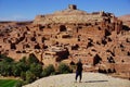 Kasbah Ait Benhaddou in Morocco, traditional berber clay ksar - fortified city