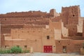 Kasbah in ruins and traditional houses. Near Agdz, Royalty Free Stock Photo