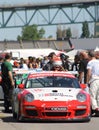 Kasey Kuhlman pre race preperation in Montreal Royalty Free Stock Photo