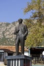 Kash, Turkey - November 23, 2022: Monument to Ataturk on the main square in the city of Kas.