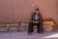 Kashan, Iran - 2019-04-14 - Man smiles for foreign photographer in village of Abyaneh Royalty Free Stock Photo