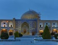 Kashan, Iran - 2019-04-14 - Naqshe Cehan Square after sunset during blue hour