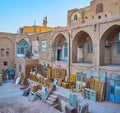 In courtyard of Grand Bazaar, Kashan, Iran