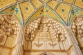 The niches in Agha Bozorg Mosque, Kashan, Iran Royalty Free Stock Photo