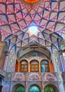 Interior of Borujerdi Historical House, Kashan, Iran Royalty Free Stock Photo