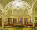 Interior of Mahinestan Raheb Historical House, Kashan, Iran Royalty Free Stock Photo