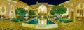 Panorama of Mahinestan Raheb Historical House, Kashan, Iran Royalty Free Stock Photo