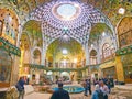 Panorama of Aminoddole Caravanserai of Kashan Bazaar, Iran Royalty Free Stock Photo