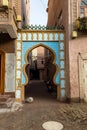 Kashgar, Xinjinag, China: arabic style decorated archway in the streets of Kashgar Ancient Town.