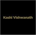 Kashi Vishwanath lord Shiva jyotirlinga typography in golden color. Kashi Vishwanath lettering
