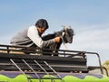 Kashmir Infrastructure man Goat on roof rack