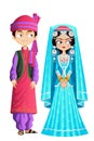 Kashmiri Wedding Couple Royalty Free Stock Photo