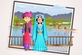 Kashmiri Wedding Couple Royalty Free Stock Photo