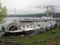 SS Moyie National Historic Site, Kaslo, Kootenay Lake on a Rainy Spring Day, British Columbia, Canada Royalty Free Stock Photo