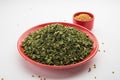 Feugreek Leaves dried or Kasuri methi Royalty Free Stock Photo