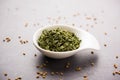 Kasoori methi or Dried fenugreek Leaves Royalty Free Stock Photo