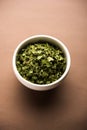 Kasoori methi or Dried fenugreek Leaves Royalty Free Stock Photo