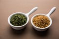 Kasoori methi or Dried fenugreek Leaves Royalty Free Stock Photo