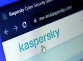 kaspersky Cybersecurity logo Royalty Free Stock Photo