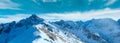 Kasprowy Wierch  in the Western Tatras. Winter panorama Royalty Free Stock Photo