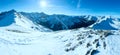 Kasprowy Wierch in the Western Tatras. Winter panorama. Royalty Free Stock Photo