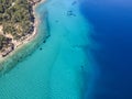 Kassandra coastline near town of Nea Fokea, Chalkidiki, Greece Royalty Free Stock Photo