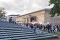 Kassel Documenta 14 art exhibition venue in city center, people near The Parthenon of Books