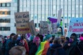 Kassel Hessen Germany - March 8,2022: Feminist protest on women's day 2022