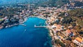 Kassiopi, town in Corfu, Greece. Mediterranean town Kassiopi in Greece. Greek resort on Corfu island