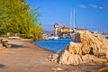 Kastel Gomilica waterfront panoramic view Royalty Free Stock Photo