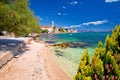 Kastel Stafilic landmarks and turquoise beach view