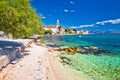 Kastel Stafilic landmarks and turquoise beach view