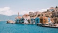 Kastellorizo island , Megisti harbor Greek village between Turkey Kas and Greece