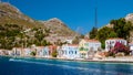 Kastellorizo island , Megisti harbor Greek village between Turkey Kas and Greece