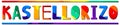 Kastellorizo. Multicolored bright funny cartoon colorful cute contrast isolated inscription.