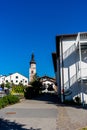 Kastelruth, Italy - 30 June 2018: The church of St. Valentin in Kastelruth/Castelrotto in Schlern/Sciliar, Dolomites, South Tyrol