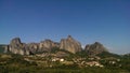 Kastraki village and meteora rocks