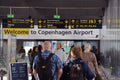 Travel departure from Copenhagen International airport in Kastrup