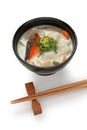 Kasu jiru (soup with a sake lees base) , japanese Royalty Free Stock Photo