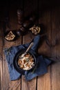 Kaszotto- polish risotto from barley groats with mushrooms