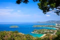 Kata and Karon beach View Point Phuket Royalty Free Stock Photo