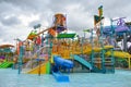 Kata`s Kookaburra Cove includes beginner`s body slides, water spouts and pools at Aquatica  4 Royalty Free Stock Photo
