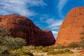 A scenic view of Kata Tjuta The Olgas on a sunny day, Australia Royalty Free Stock Photo