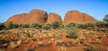 Panoramic view on the olgas domed rocks, Northern Territory, Australia Royalty Free Stock Photo