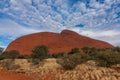 A scenic view of Kata Tjuta - The Olgas on a sunny day, Australia Royalty Free Stock Photo