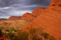 Kata Tjuta (the Olgas) on a rainy day Royalty Free Stock Photo