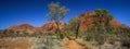 Panoramic view on the olgas domed rocks, Northern Territory, Australia Royalty Free Stock Photo