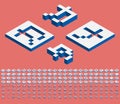 Katakana Isometric above Royalty Free Stock Photo